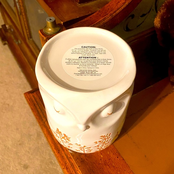 Bath & Body Works Ceramic Owl 🦉 Pedestal Candle Holder - Picture 4 of 6